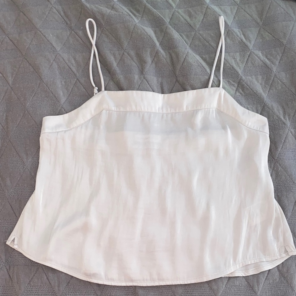 Gray/ cream tank top